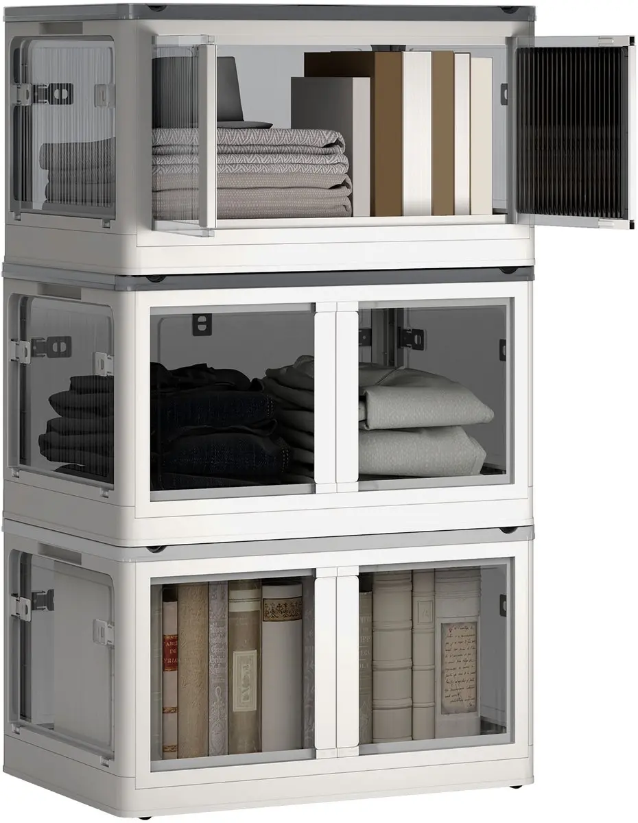 HOMCOM-Opbergkist-PP-60x42x34cm-Wit