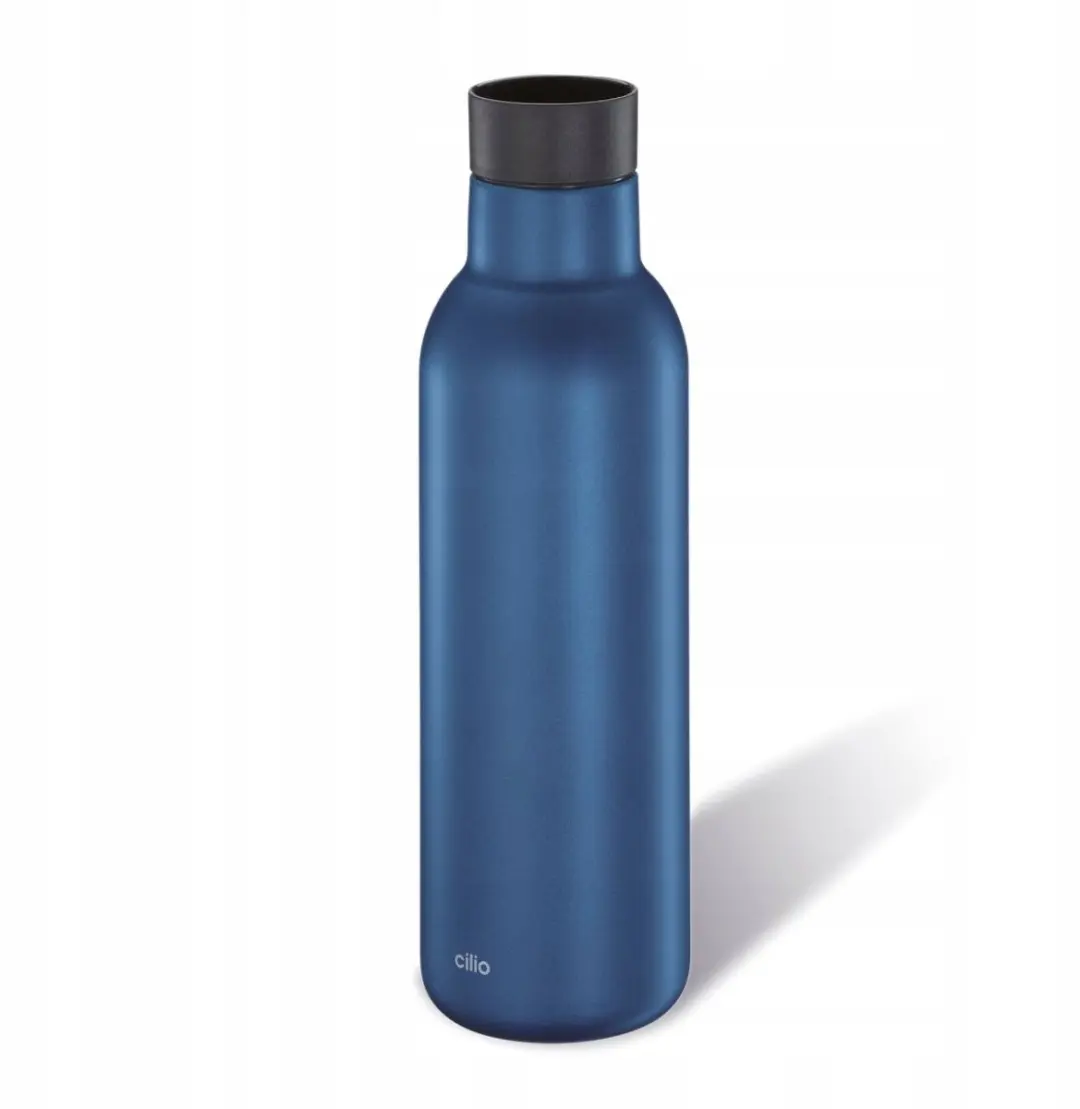 Cilio Thermosfles 0,45L - Mat Blauw - 24u Koud, 18u Warm