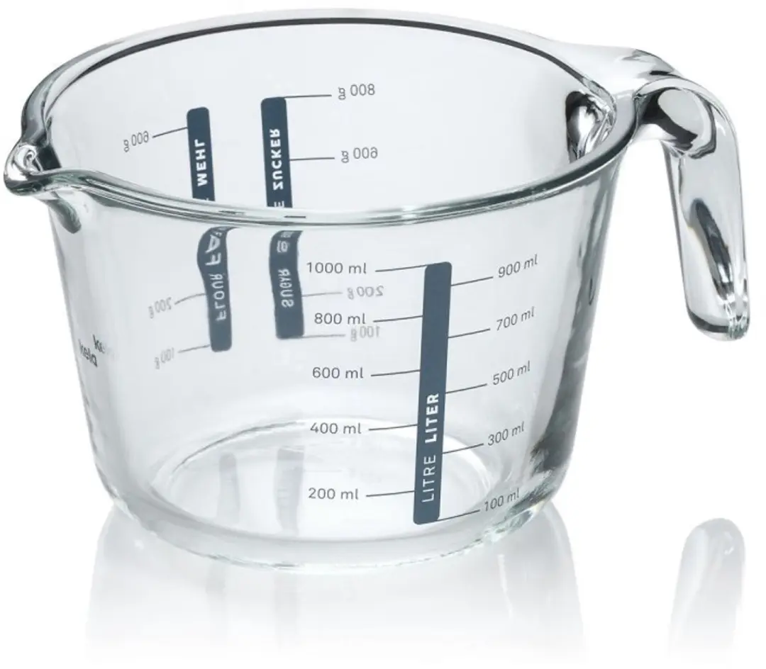 Malea-maatbeker, glas, 1 l