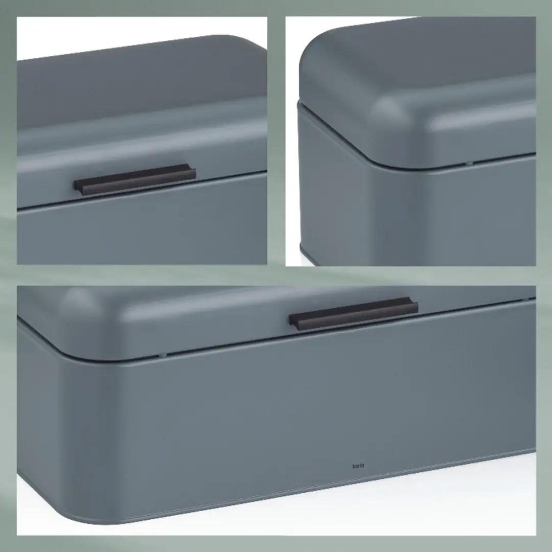 Kela Frisca Broodtrommel Grijs 42,5x22,5x17,5cm - afbeelding 2 van 6