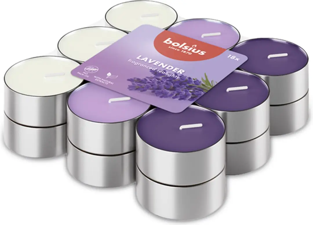 144 stuks Bolsius lavendel