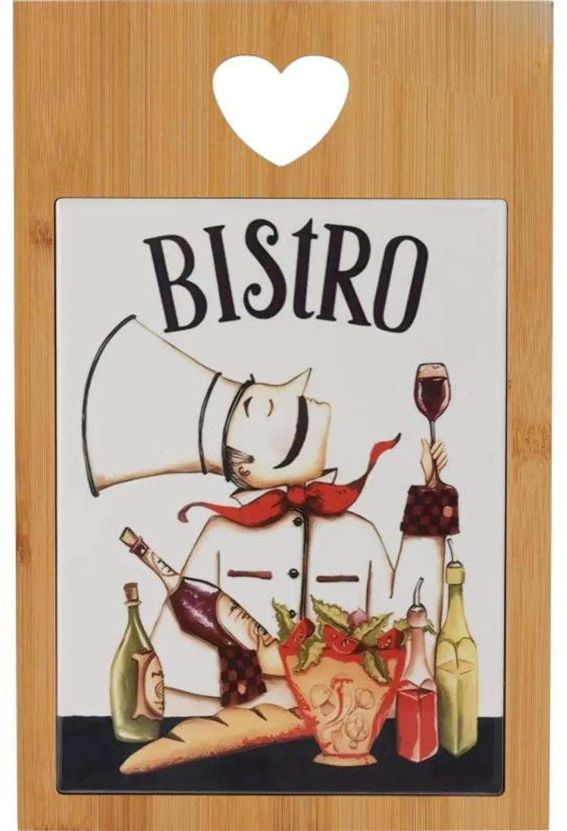 Serveerplank met keramische tegel BISTRO