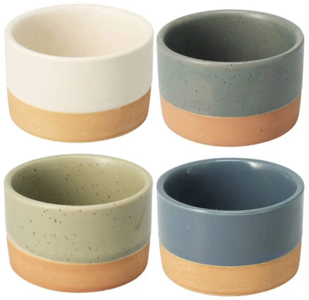 Set van 4 schaaltjes voor hapjes, 6,5 x 4 cm