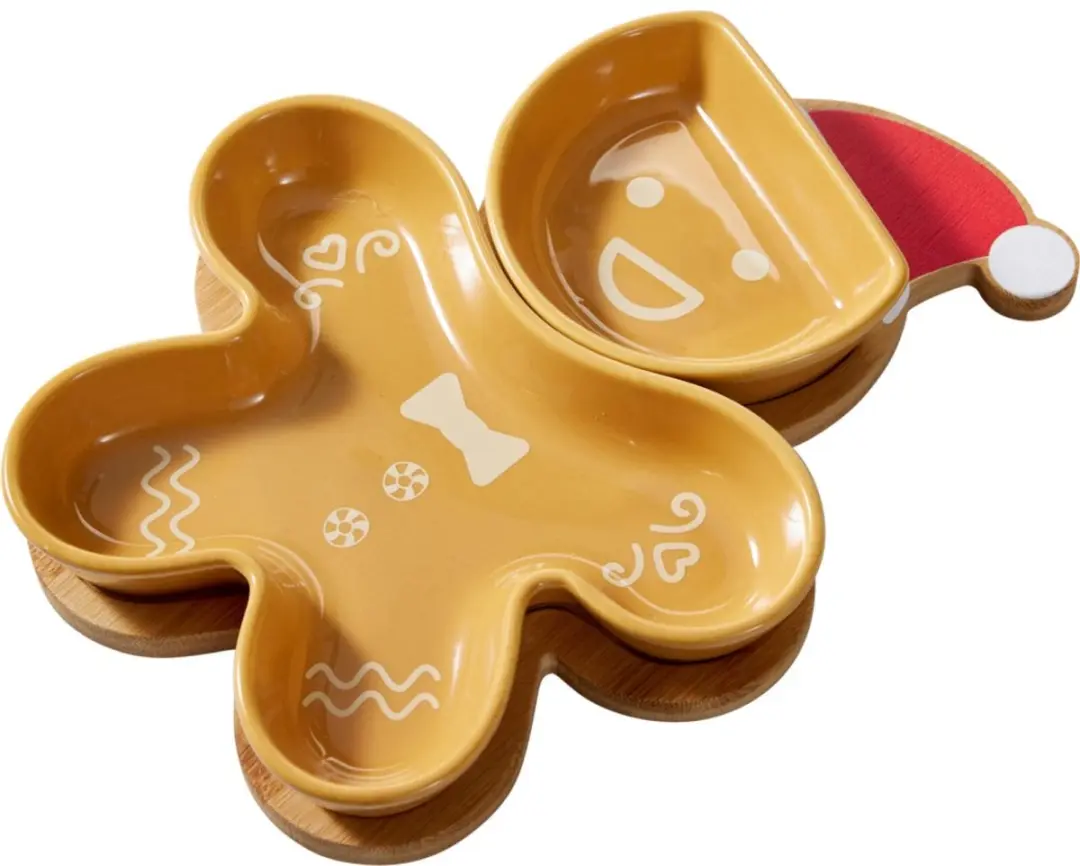Servieset van 3 stuks met kerstmotieven van de Kerstman
