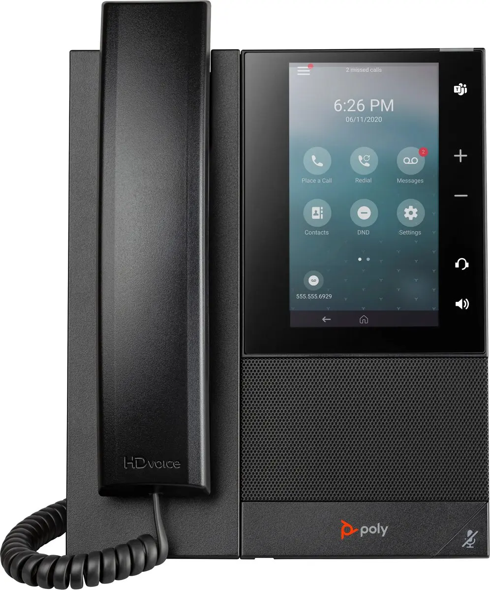 Poly CCX 505 Business Media Phone met ondersteuning voor Open SIP en PoE