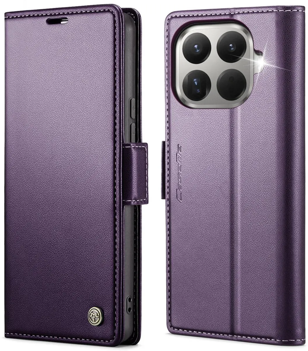 CaseMe Wallet Case met Anti-RFID Kaarthouder en Magneetsluiting voor Xiaomi 17T