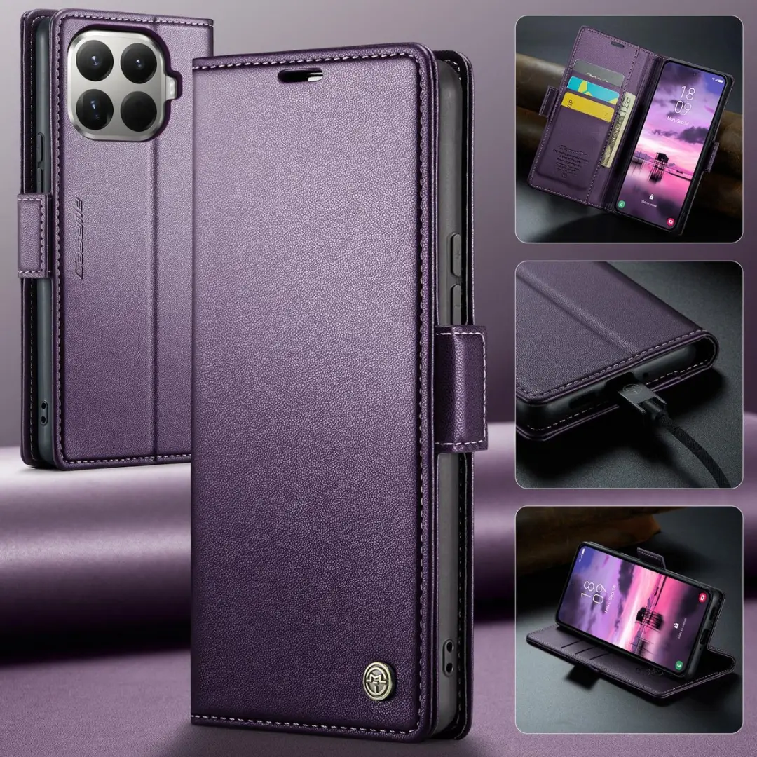 CaseMe Wallet Case met Anti-RFID Kaarthouder en Magneetsluiting voor Xiaomi 17T