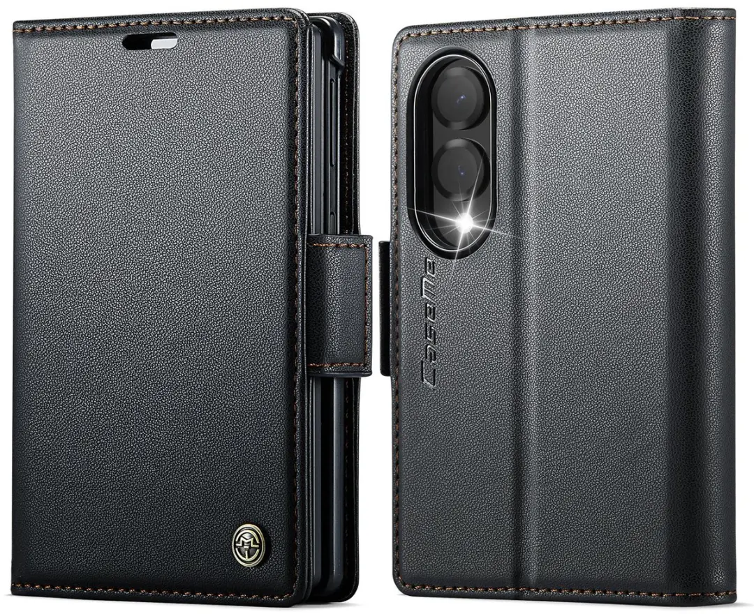 Luxe Flip Case met Anti-RFID Kaarthouder + Screenprotectors voor Samsung Galaxy