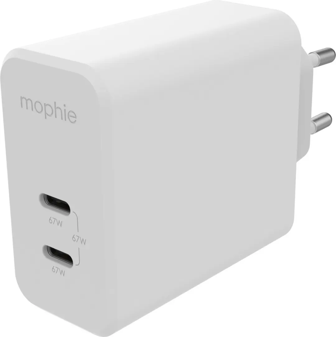 mophie Speedport 67W Snellader - 2x USB-C - Wit - afbeelding 4 van 6