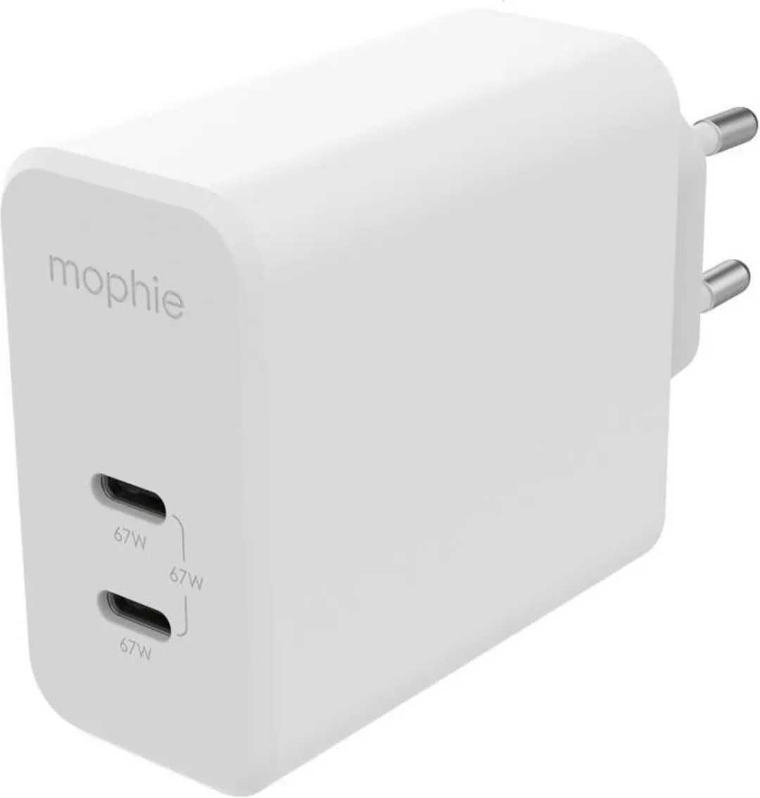 mophie Speedport 67W Snellader - 2x USB-C - Wit - afbeelding 6 van 6