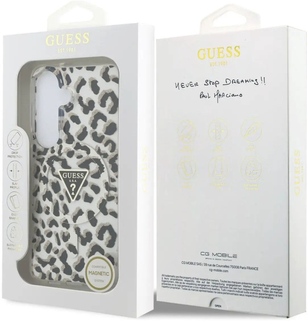 GUESS Hoesje Samsung Galaxy S26 - Panter Zwart - MagSafe