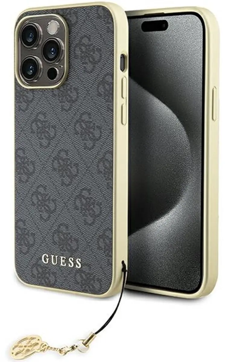 Guess 4G Charms Back Case - iPhone 15 Pro Max - Grijs