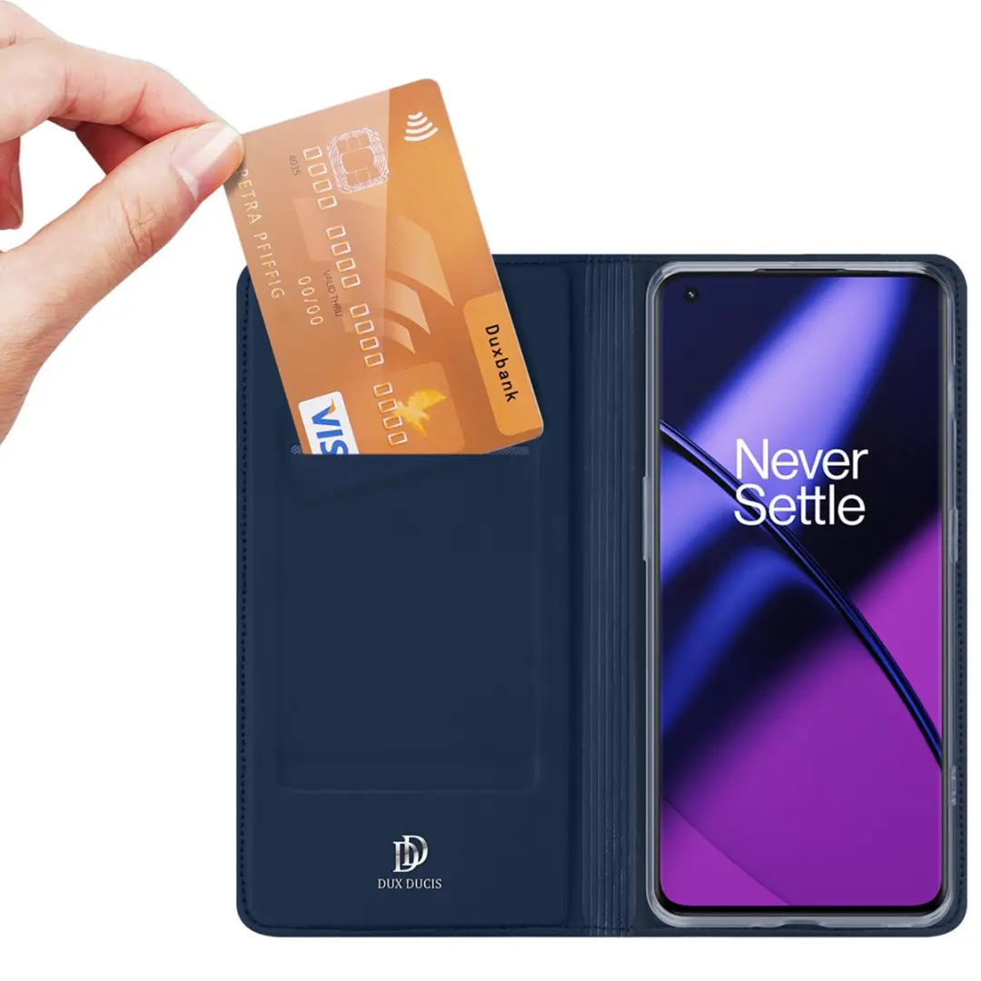 Dux Ducis OnePlus 11 Hoesje Pro Book Case - Donker Blauw