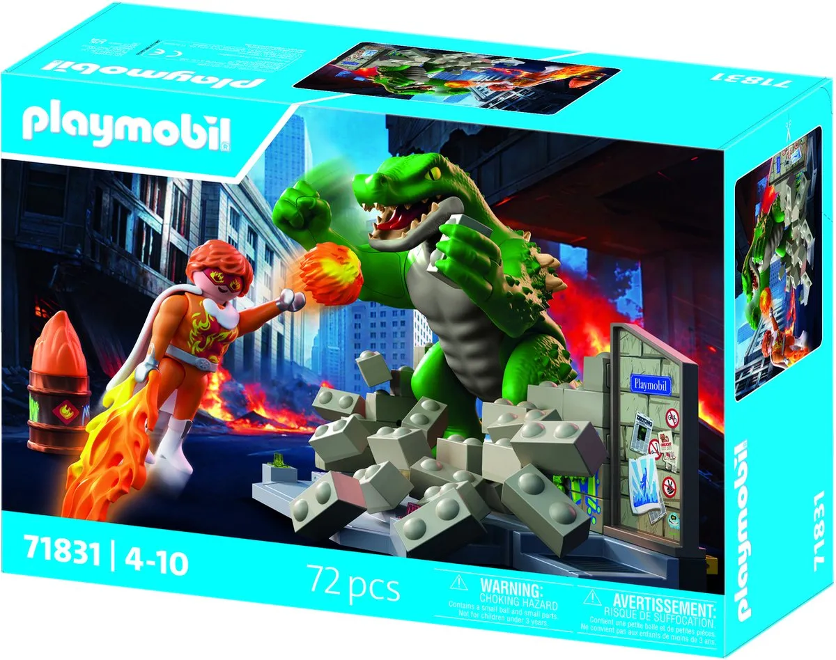 Playmobil Helden Showdown met Reuzenhagedis 71831 - Multicolor
