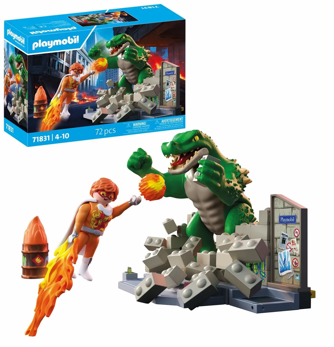 Playmobil Helden Showdown met Reuzenhagedis 71831 - Multicolor