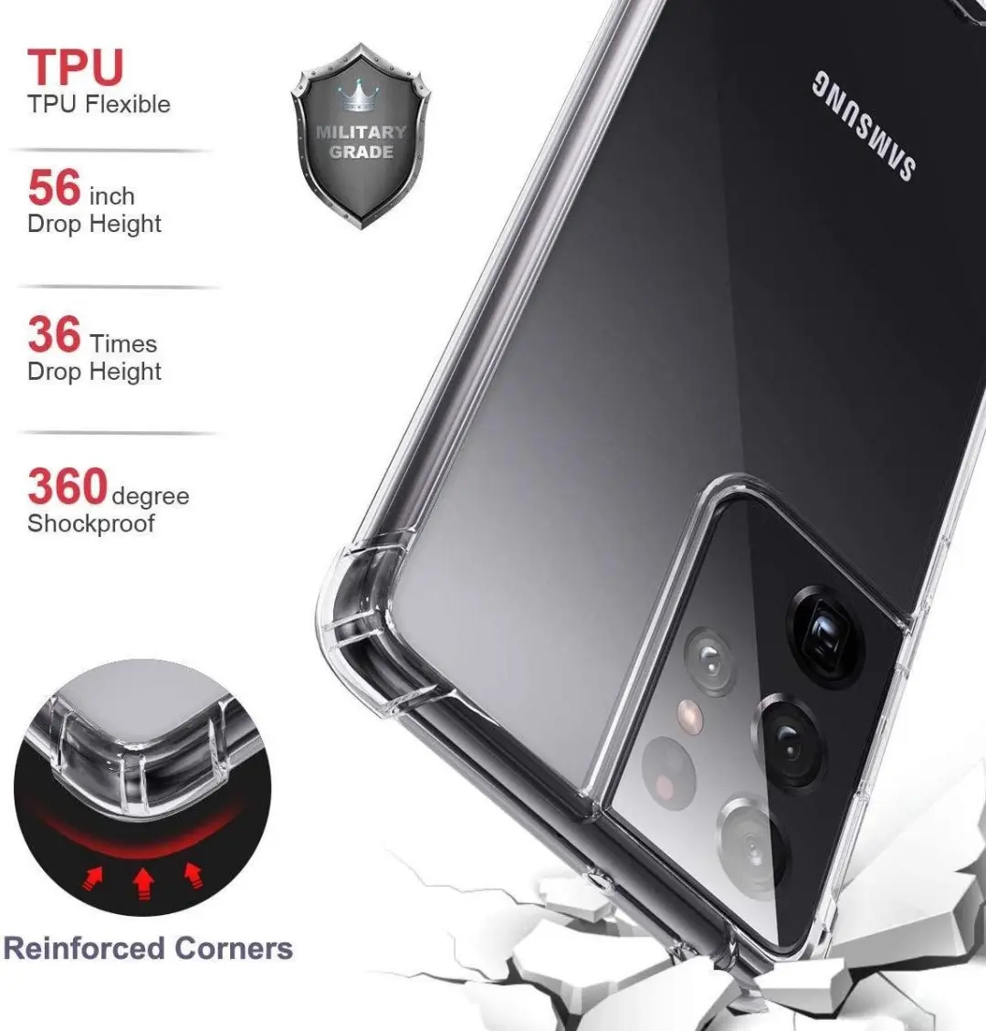 Selected Hoesje Schokbestendig TPU Transparant - Samsung Galaxy S21 Ultra - afbeelding 6 van 6