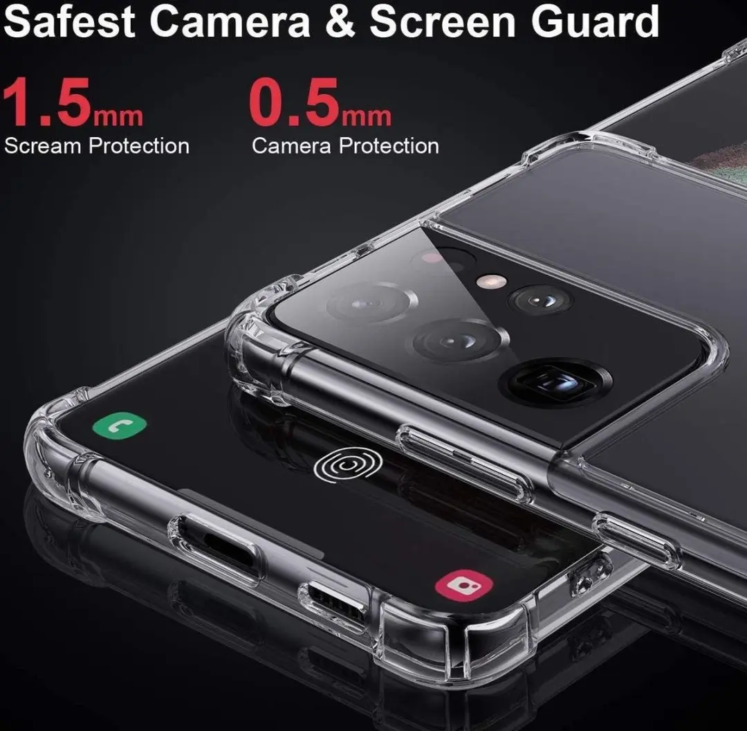 Selected Hoesje Schokbestendig TPU Transparant - Samsung Galaxy S21 Ultra