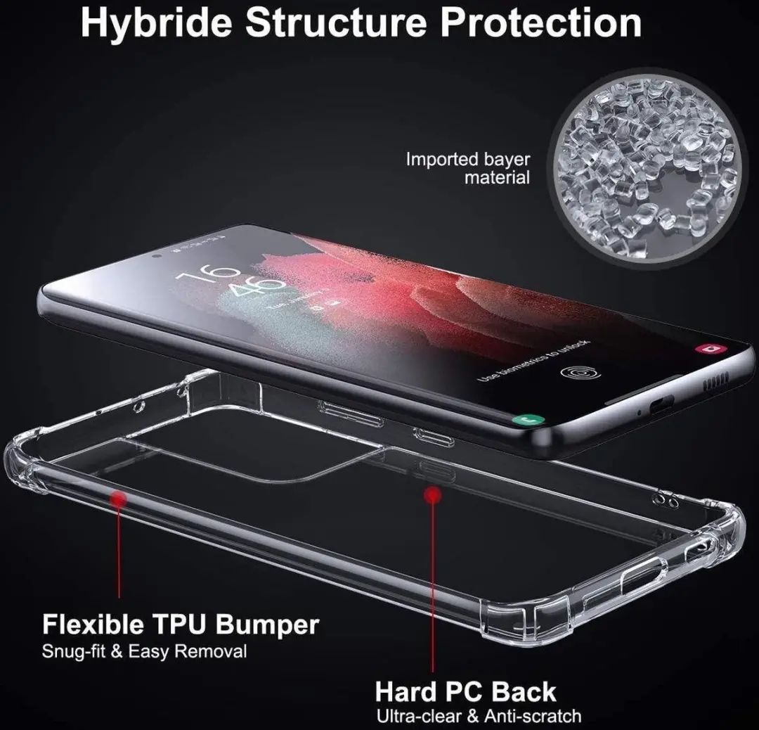 Selected Hoesje Schokbestendig TPU Transparant - Samsung Galaxy S21 Ultra