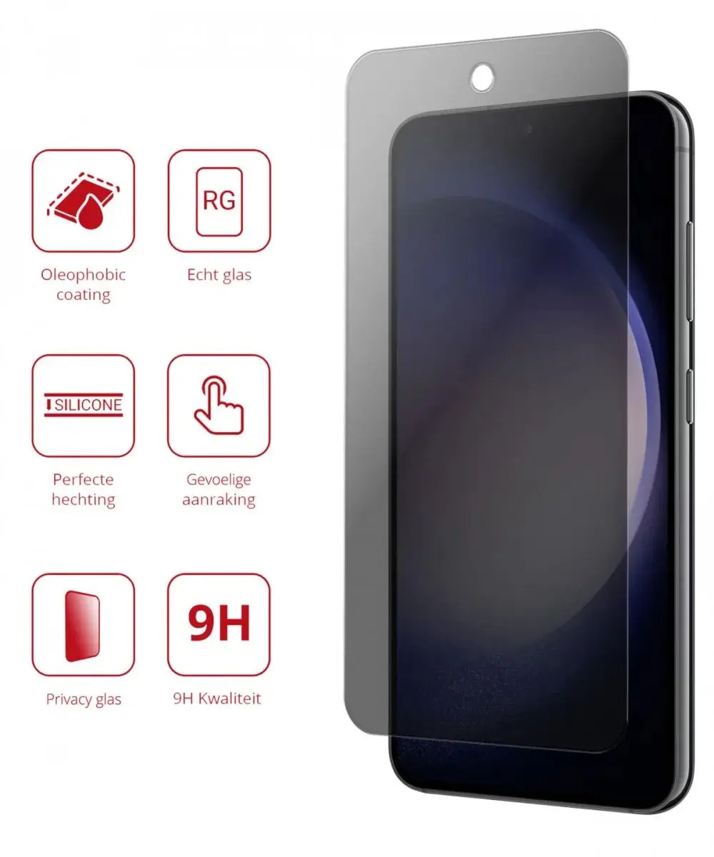 Rosso Privacy Screen Protector Samsung Galaxy S23 - 9H Glas
