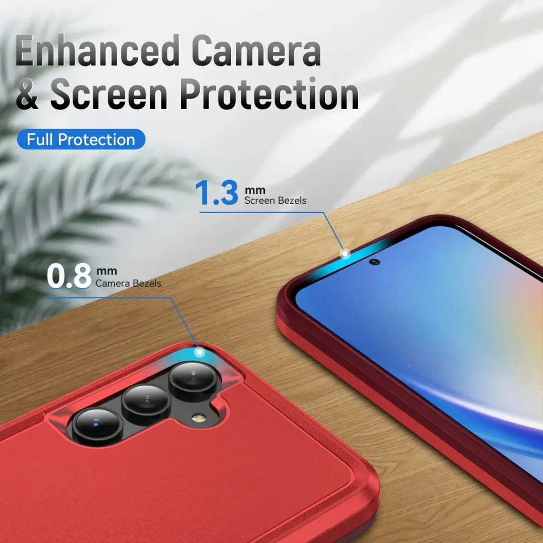 Selected Back Cover Samsung Galaxy A55 Rugged Hoesje - Rood