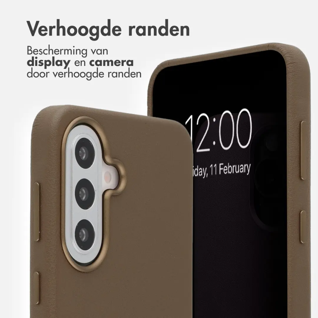 Accezz Hoesje Samsung Galaxy A57 Magnetisch Leder - Coffee Brown