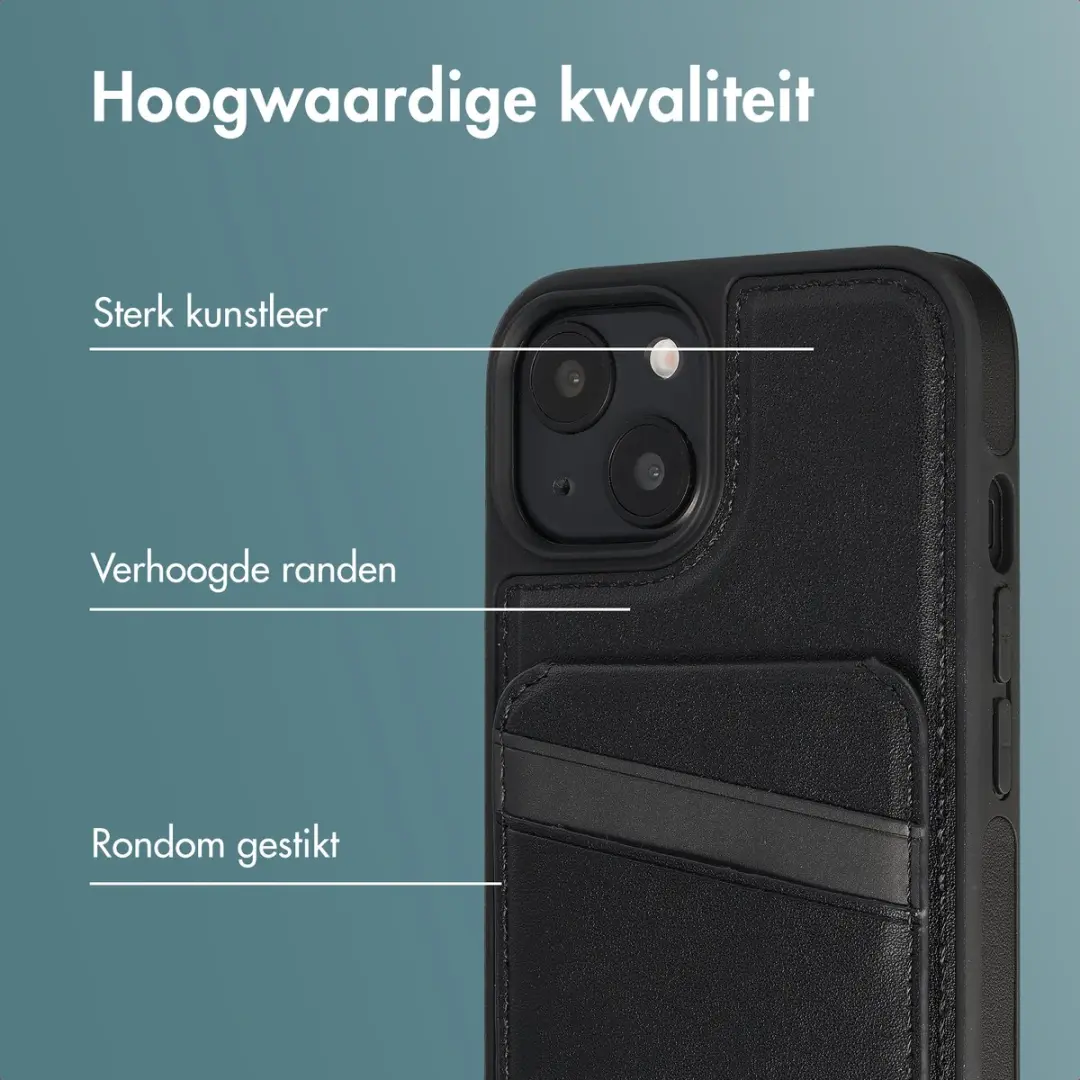 Imoshion Hoesje iPhone 14 - Zwart - 2 Kaarthouders