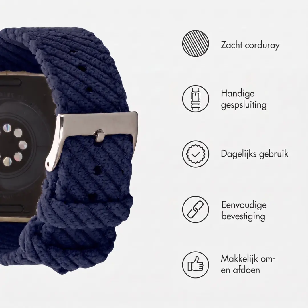 Imoshion Corduroy Bandje Apple Watch 42mm - Donkerblauw