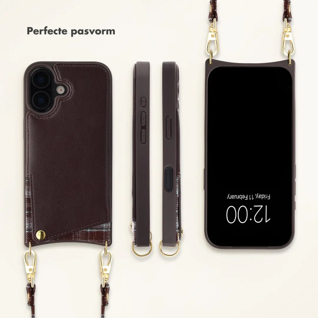 Selencia Hoesje iPhone 17 Checks - 2 Pasjes