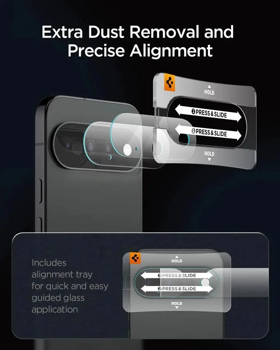 Spigen AGL11479 Camera Lens Protector - 9H Glas - 2 Stuks - afbeelding 3 van 6