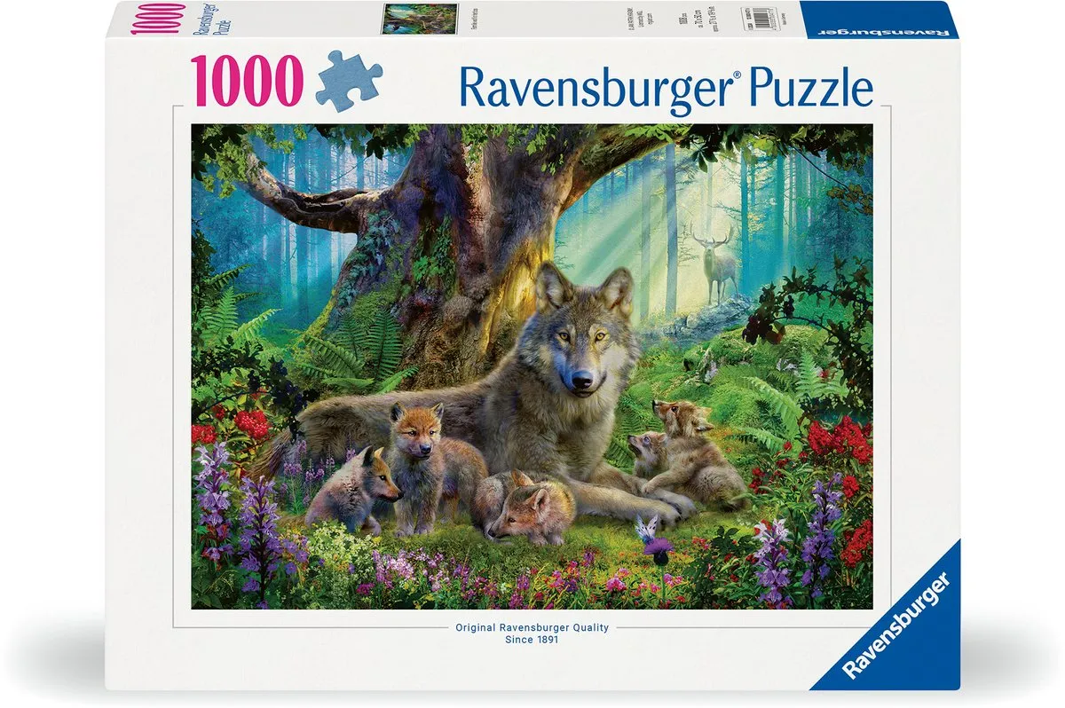 Ravensburger Familie Wolf in het Bos Puzzel 1000 Stuks