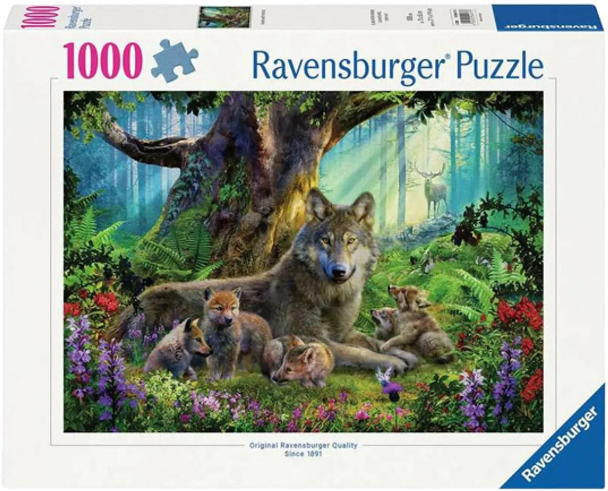 Ravensburger Familie Wolf in het Bos Puzzel 1000 Stuks