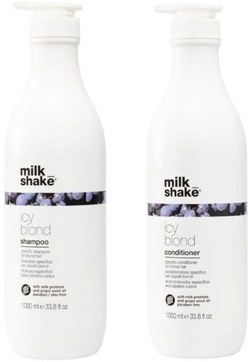 Milk_Shake Icy Blond Shampoo 1000ml + Conditioner 1000ml