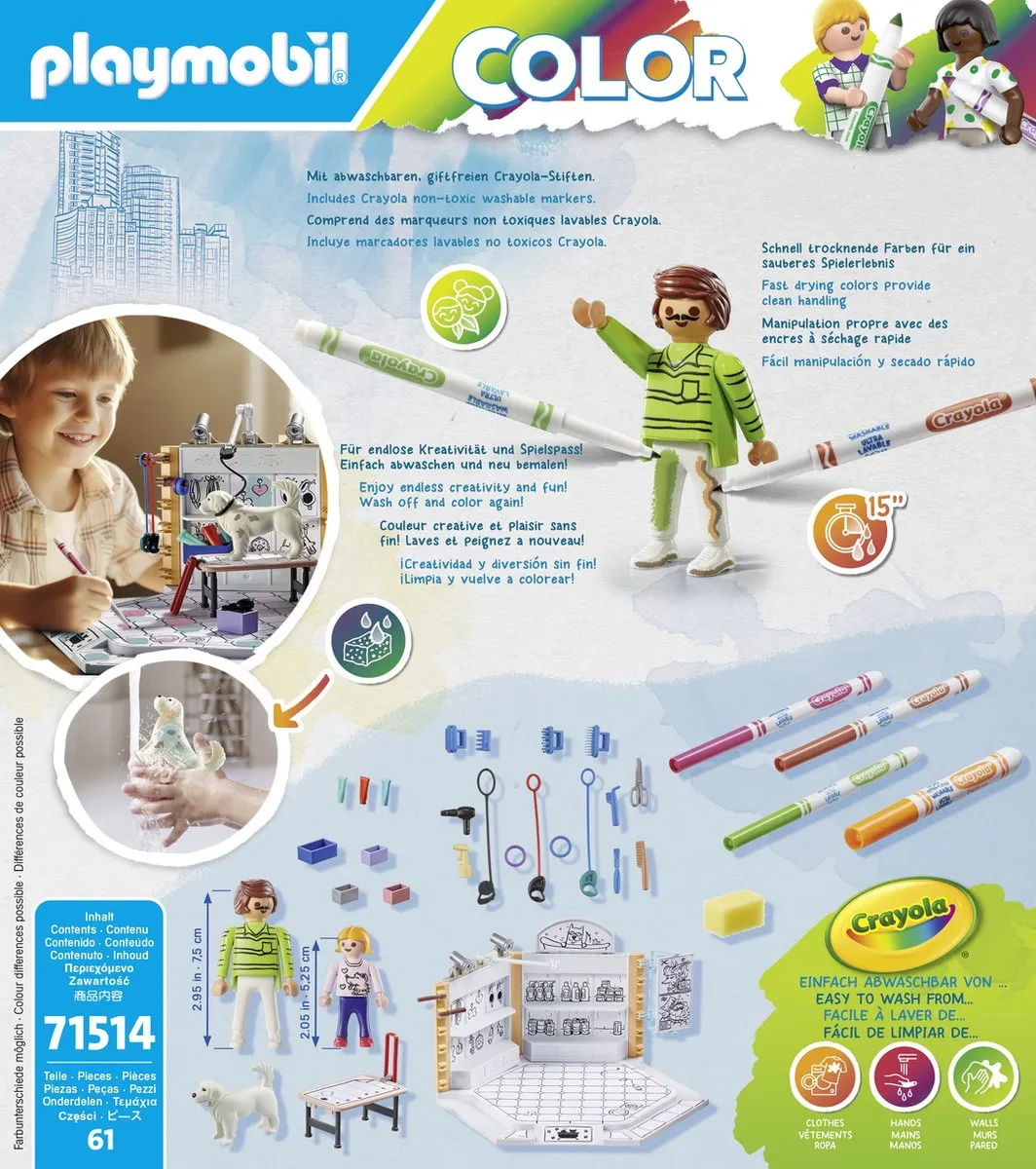 Playmobil Color Hondensalon 71514