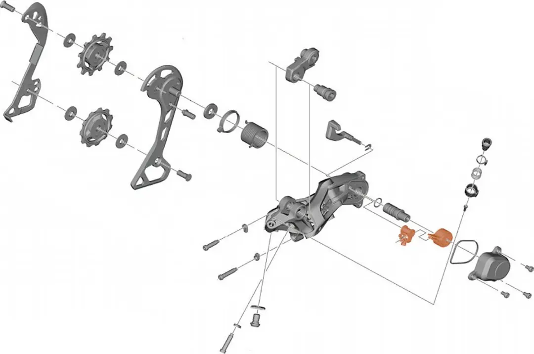 Shimano RD-M6100/M7100/M8100/M9100 Zijwieltjes - Zilver - afbeelding 2 van 2
