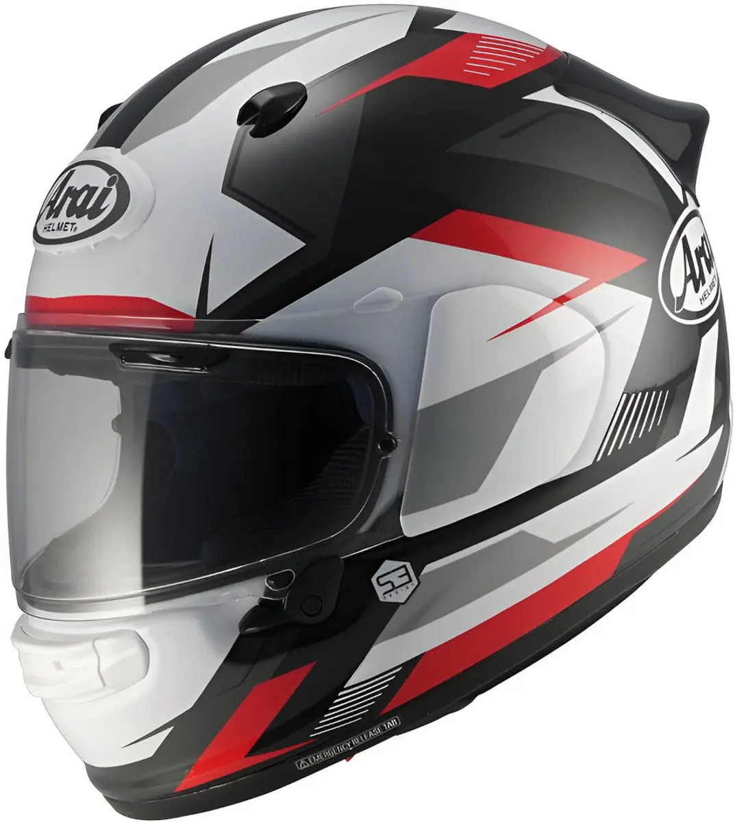 Arai Quantic Supra Rood Zwart Wit Integraalhelm
