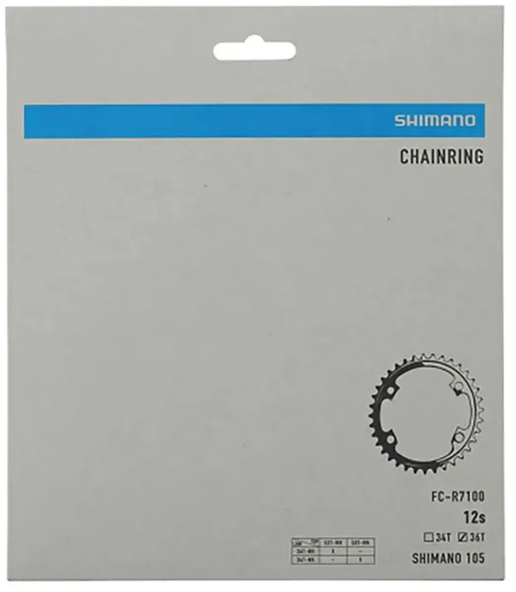 Shimano 105 R7100 Kettingblad 36T - Zilver - afbeelding 3 van 4