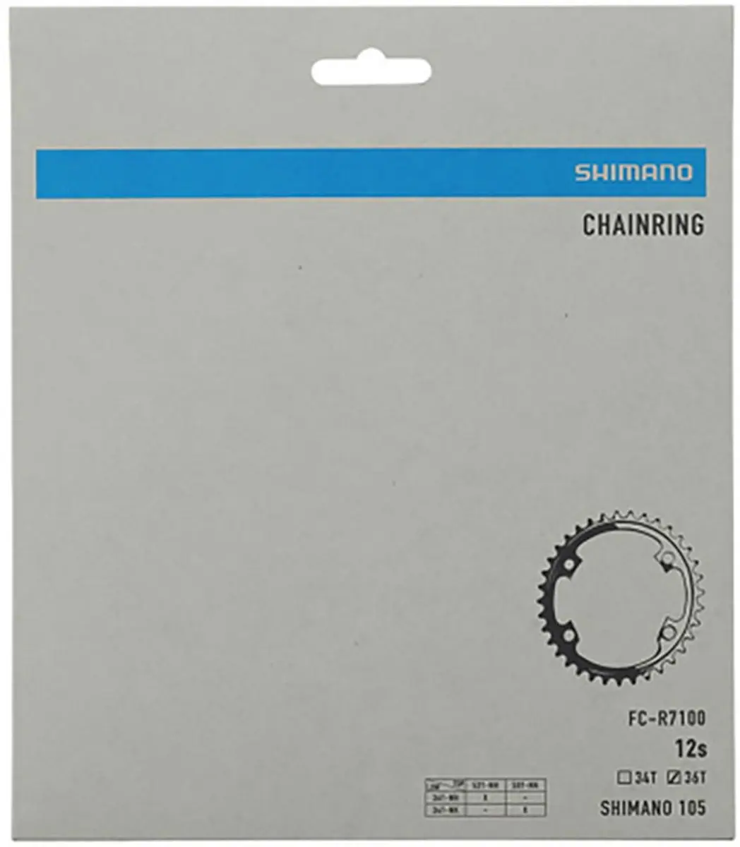 Shimano 105 R7100 Kettingblad 36T - Zilver - afbeelding 2 van 4