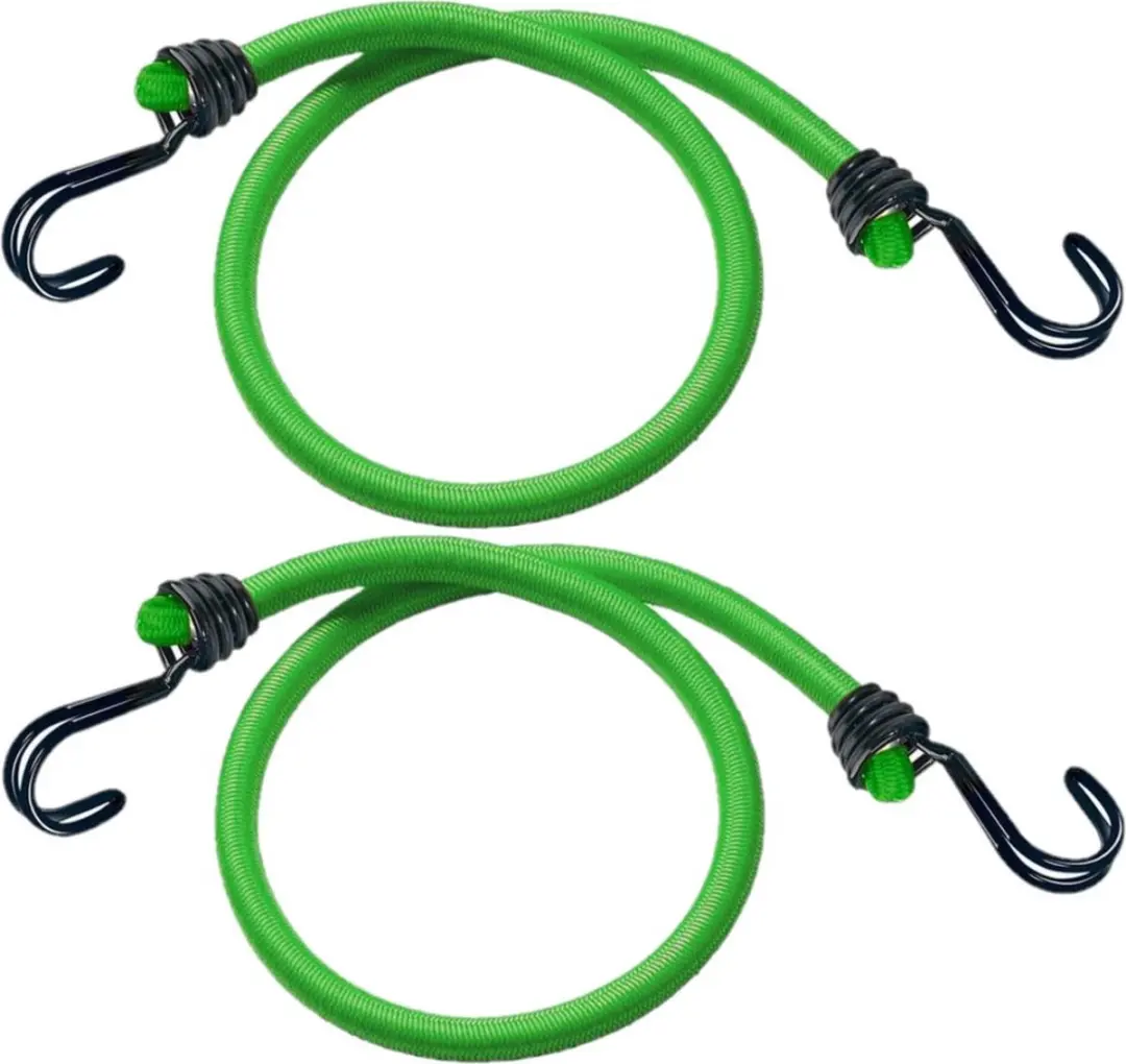 Set van 2x stuks bagagespin/snelbinders 80 cm groen