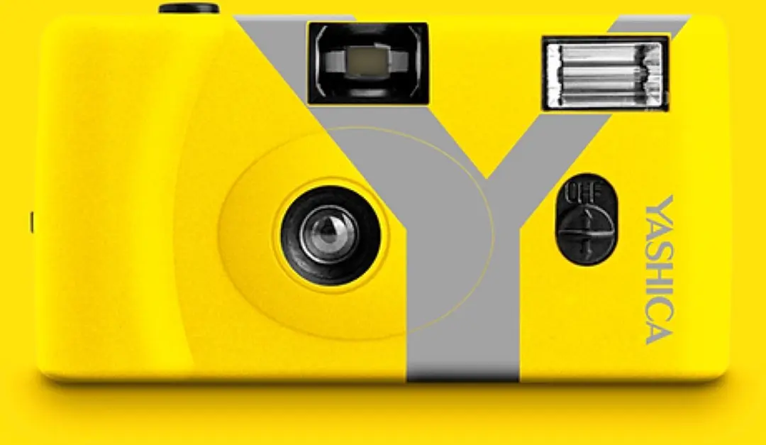 Yashica MF-1 Compactcamera - Geel