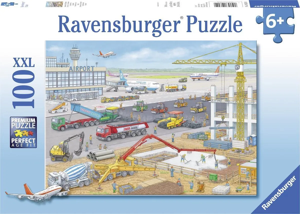 Ravensburger Bouwen op het Vliegveld Legpuzzel 100 Stuks