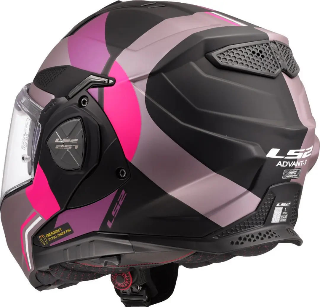 LS2 FF901 Advant X Systeemhelm - L - Grijs Paars