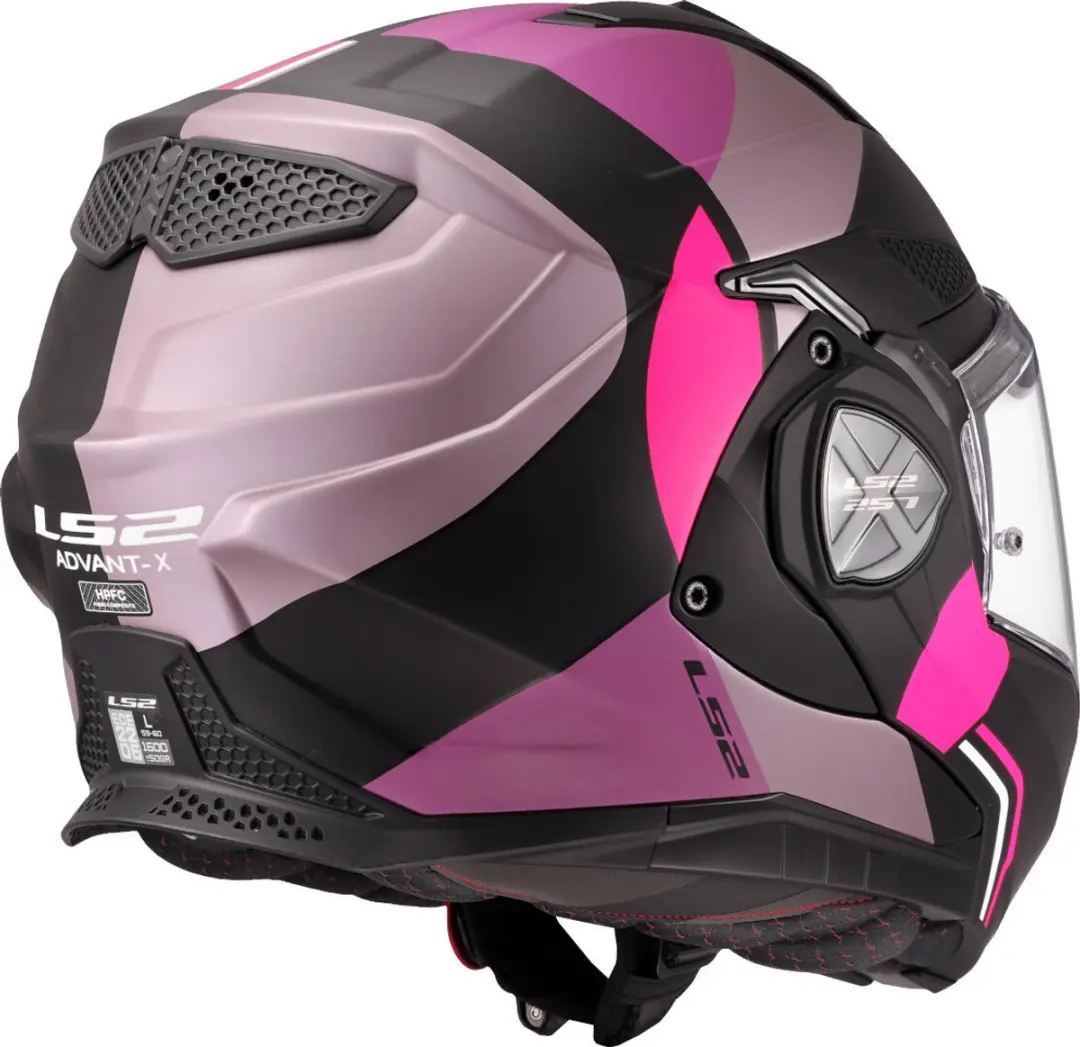 LS2 FF901 Advant X Systeemhelm - L - Grijs Paars