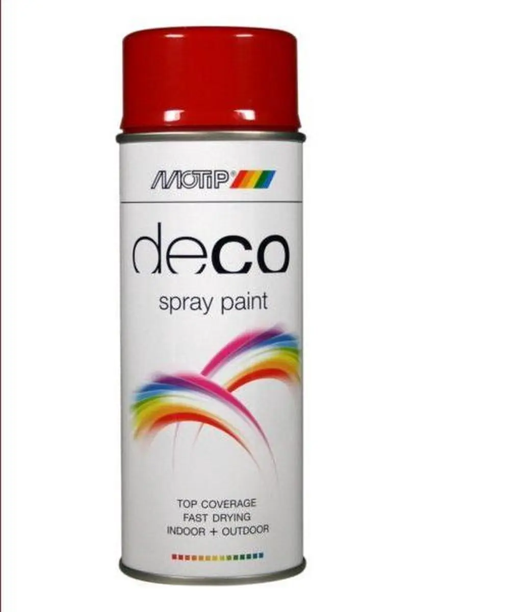 Motip Deco Alkyd Hoogglanslak RAL 3002 Karmijnrood 400ml