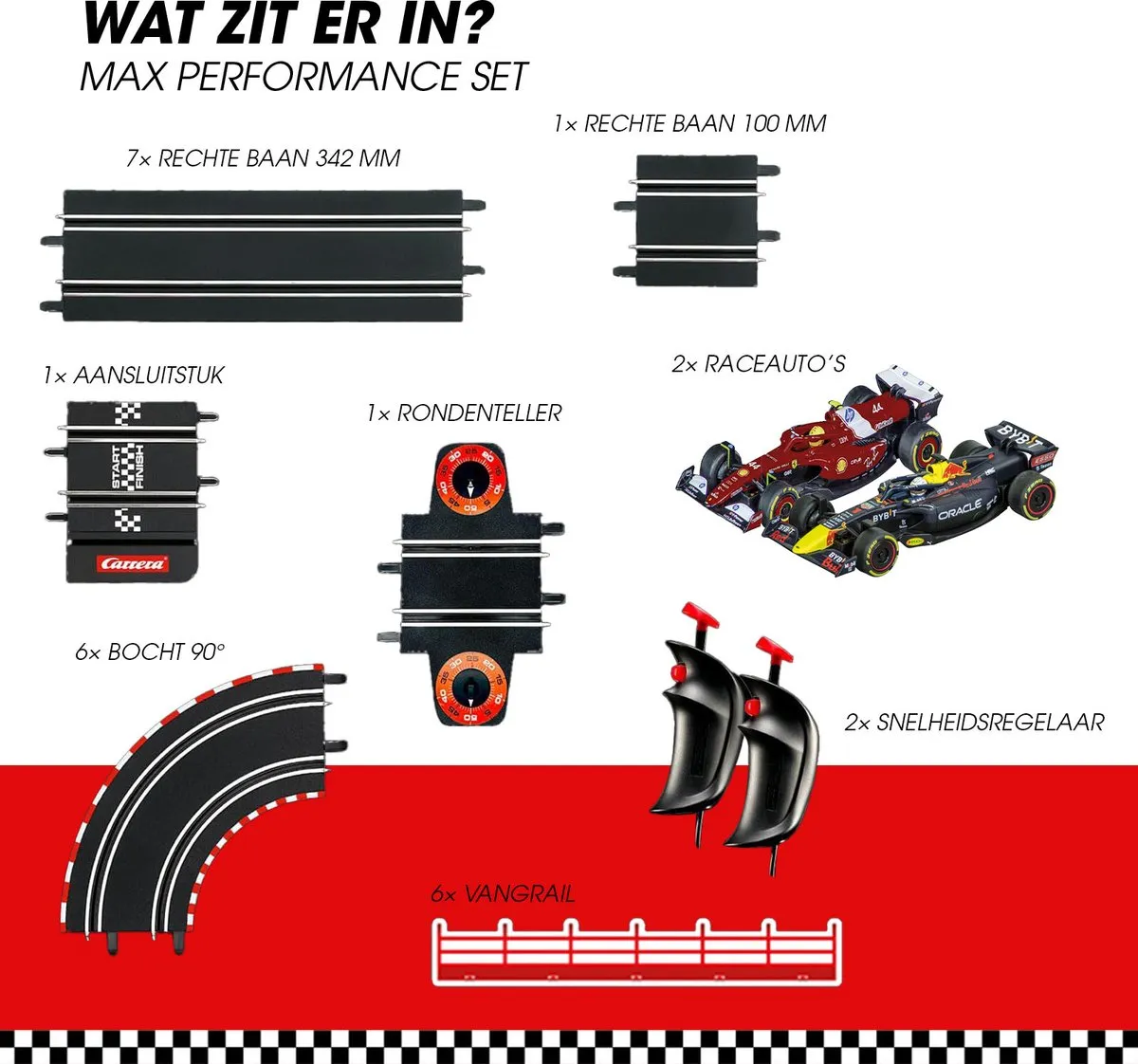 Carrera Go!!! Racebaan CAR20062603 - Formule 1 Verstappen vs Hamilton - 4,3m