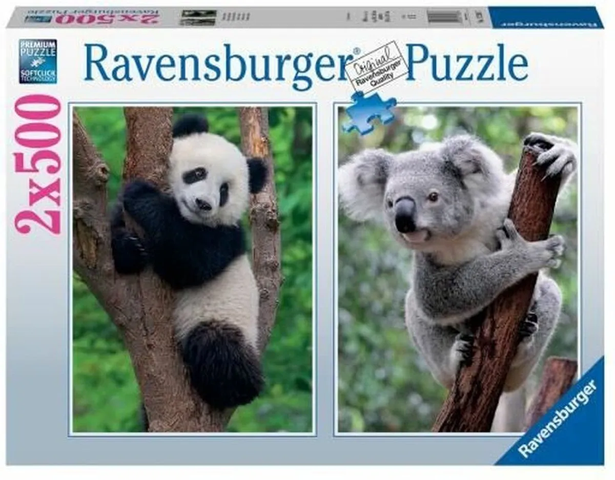 Ravensburger Panda en Koala Puzzel - 1000 Stukken