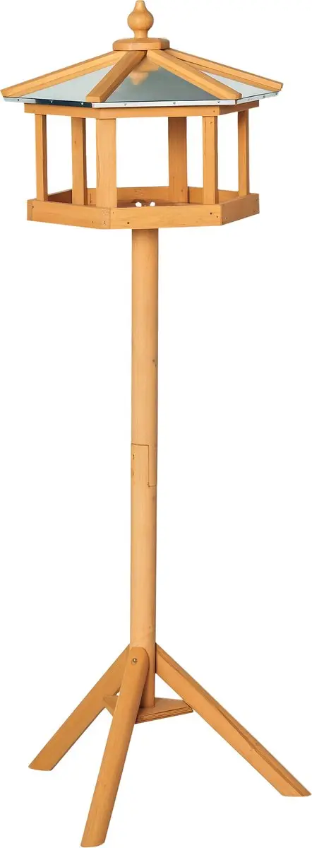 PawHut-Vogelstandaard-Houten-40x40x113cm-Bruin