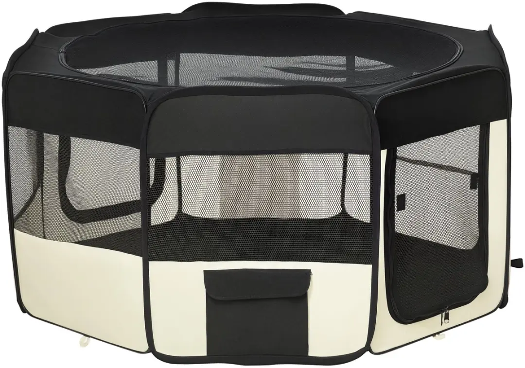 PawHut-Huisdierenren-PVC-120x120x58cm-Crème