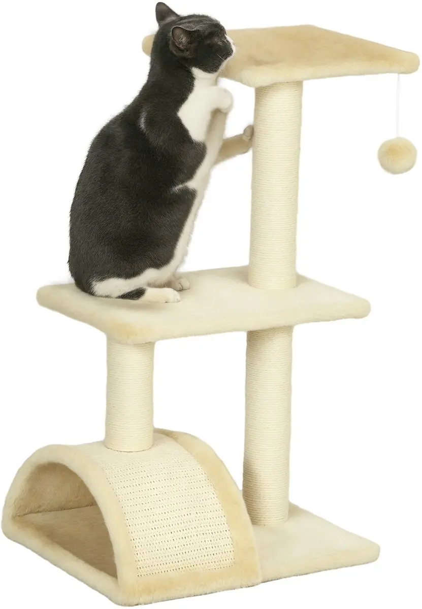 PawHut Krabpaal voor Katten, Spaanplaat