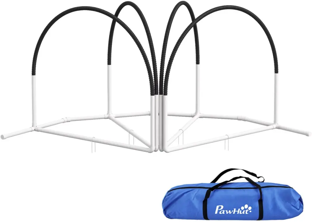 PawHut-Pet Agility Set-PE-89x69x99cm-Zwart