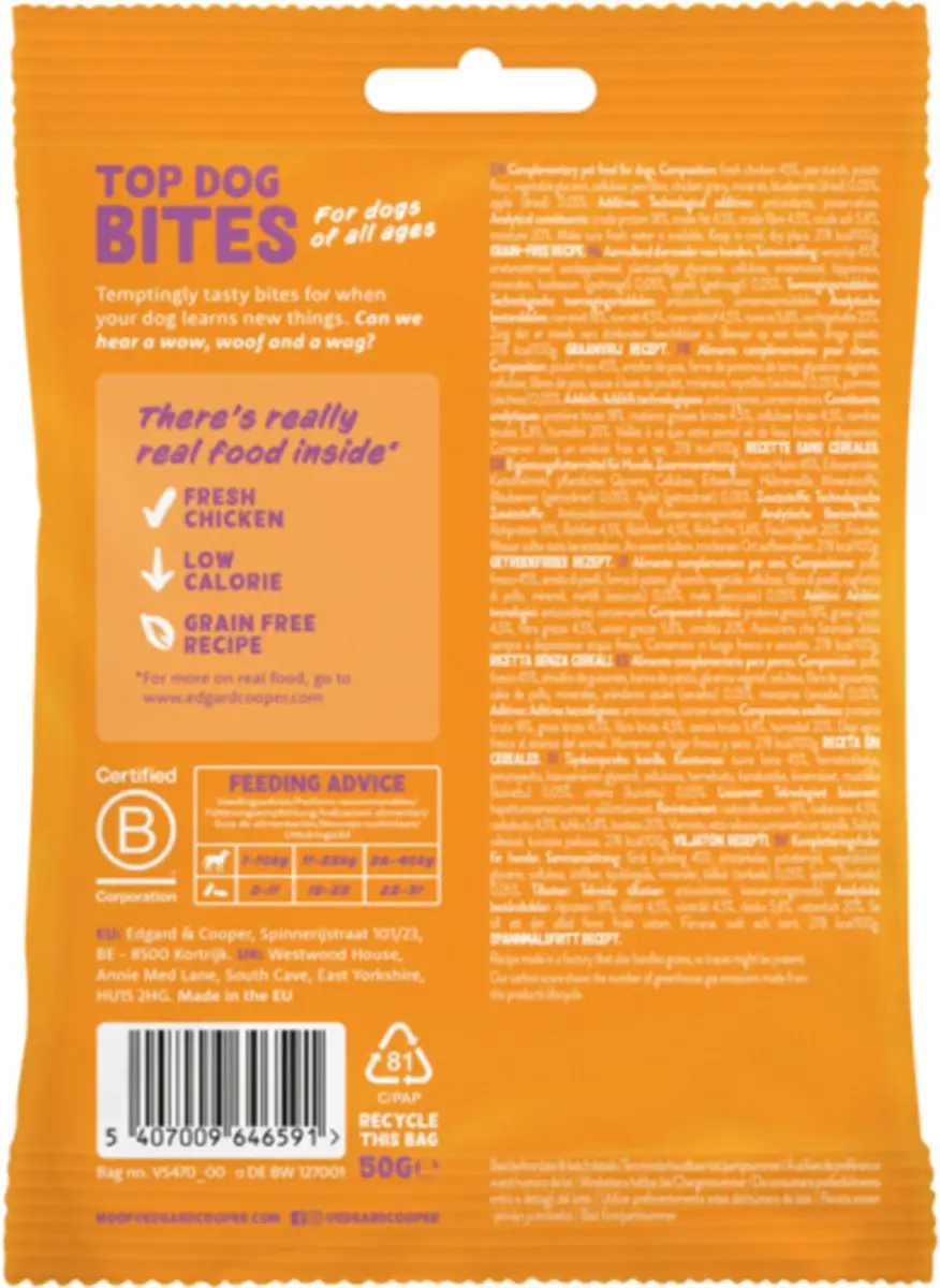 Edgard & Cooper Adult Bite L Kip 50g - 15x - afbeelding 2 van 2